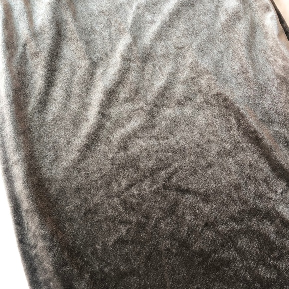 Meek Warm Gray Velvet Mini Dress - Size S - Picture 5 of 10